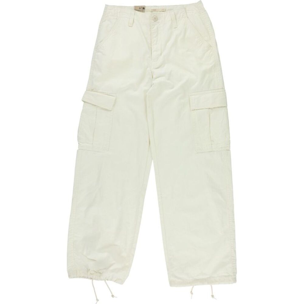 Levi's Womens 94 Baggy Straight Leg Cargo Casual Pants, Off-White, 27, DM